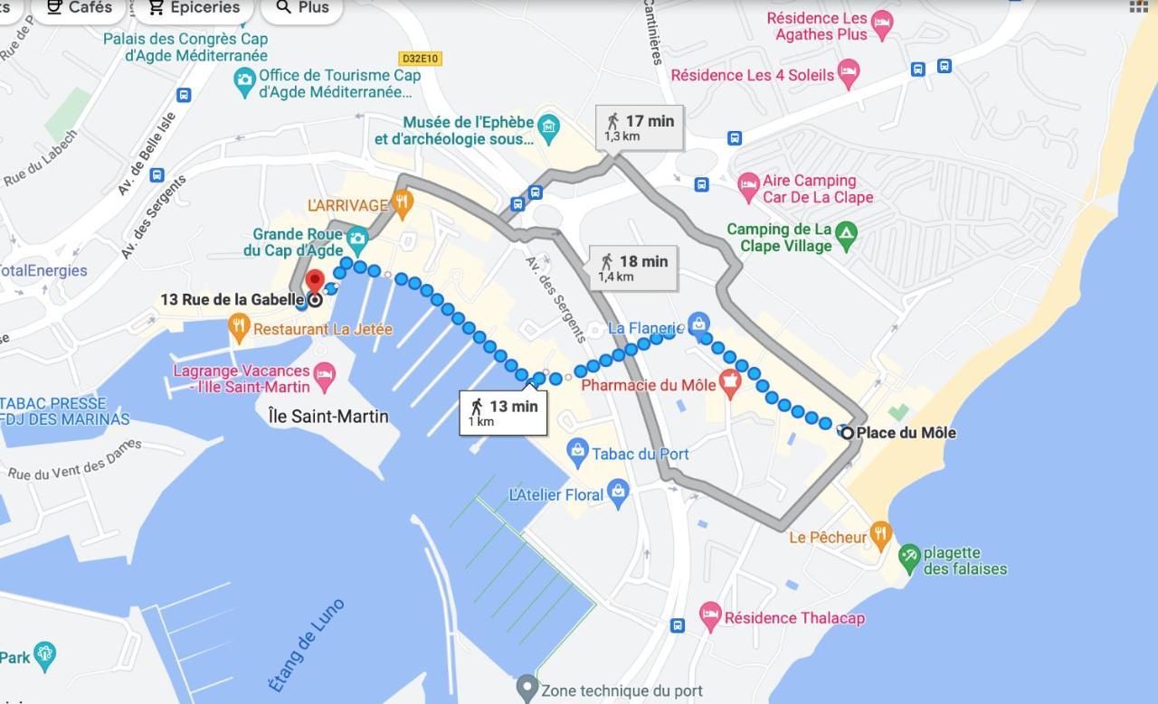 Port Brescou, T3 En Duplex Climatise, Superbe Vue Sur Le Port Apartment Agde Bagian luar foto