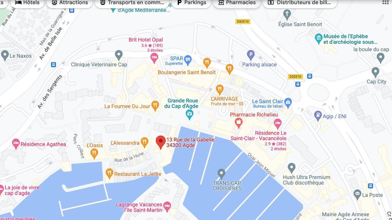 Port Brescou, T3 En Duplex Climatise, Superbe Vue Sur Le Port Apartment Agde Bagian luar foto